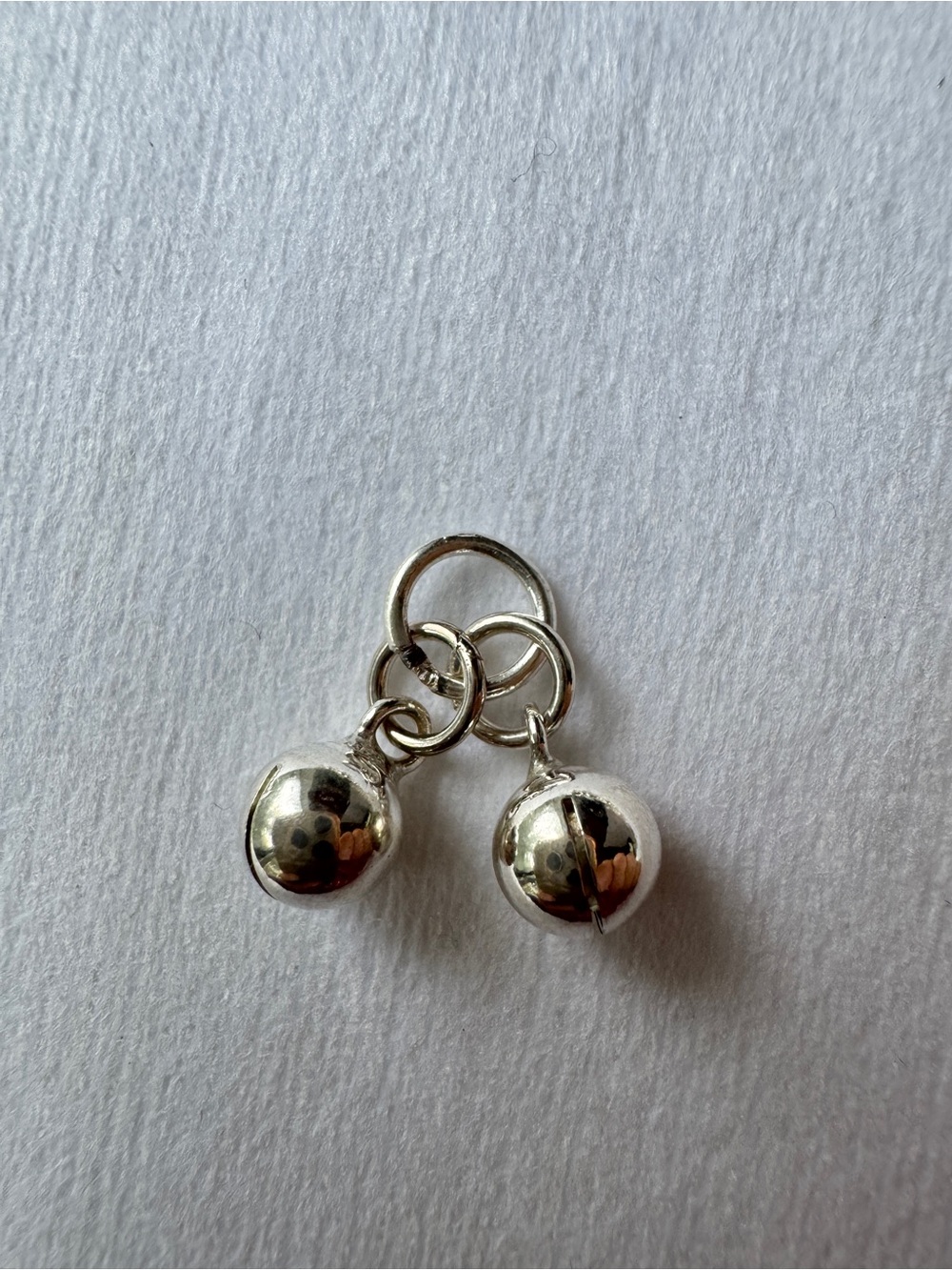 Double Ball Drop Earrings - Sterling Silver